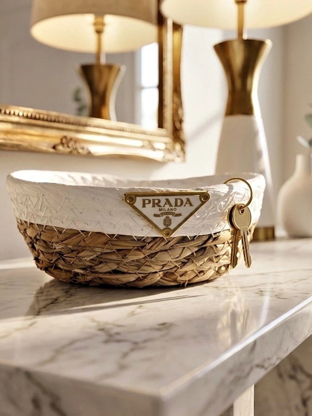 Woven Wicker Basket – Luxury Decorative Storage & Display